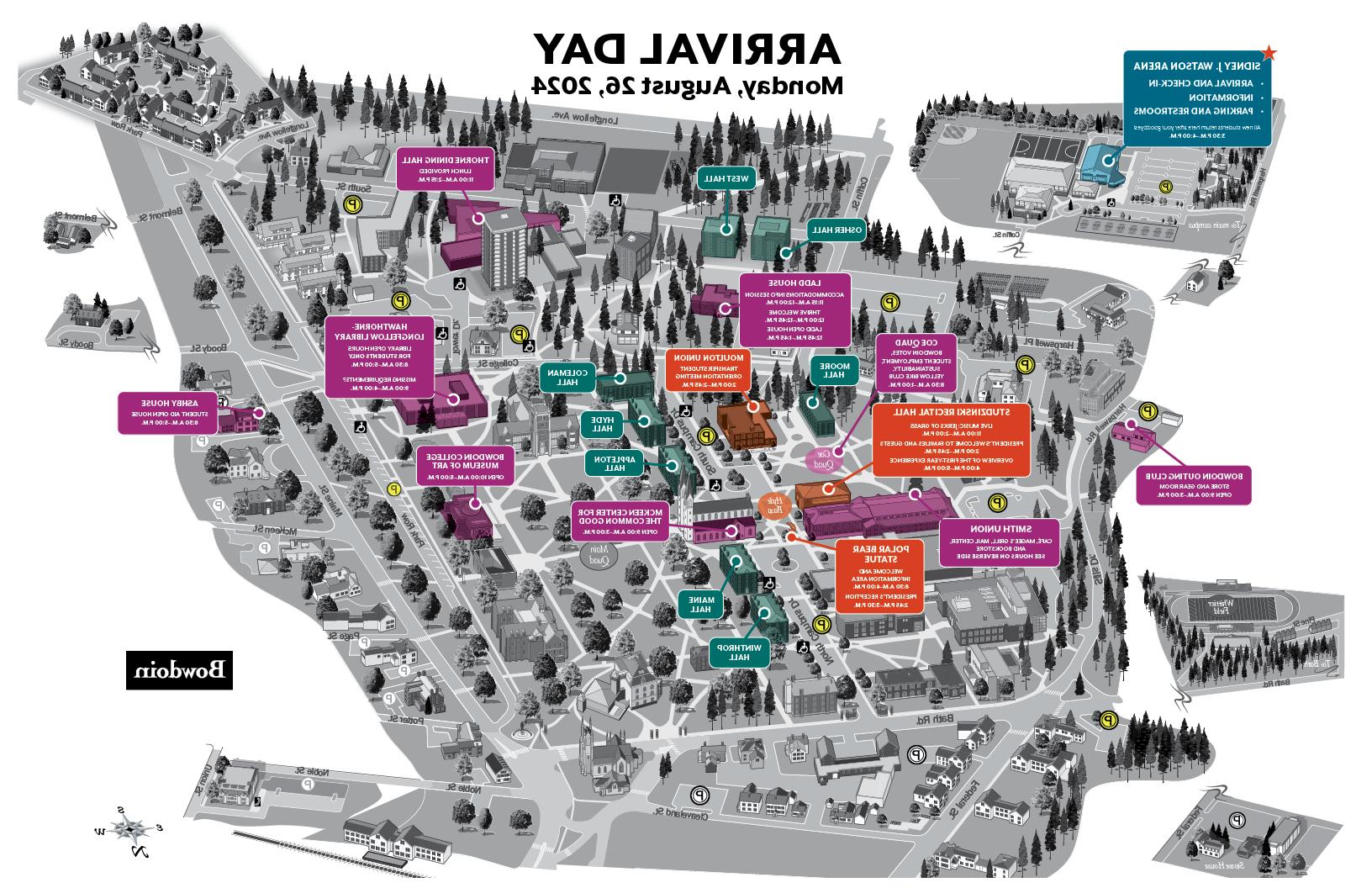 Bowdoin College Campus Map